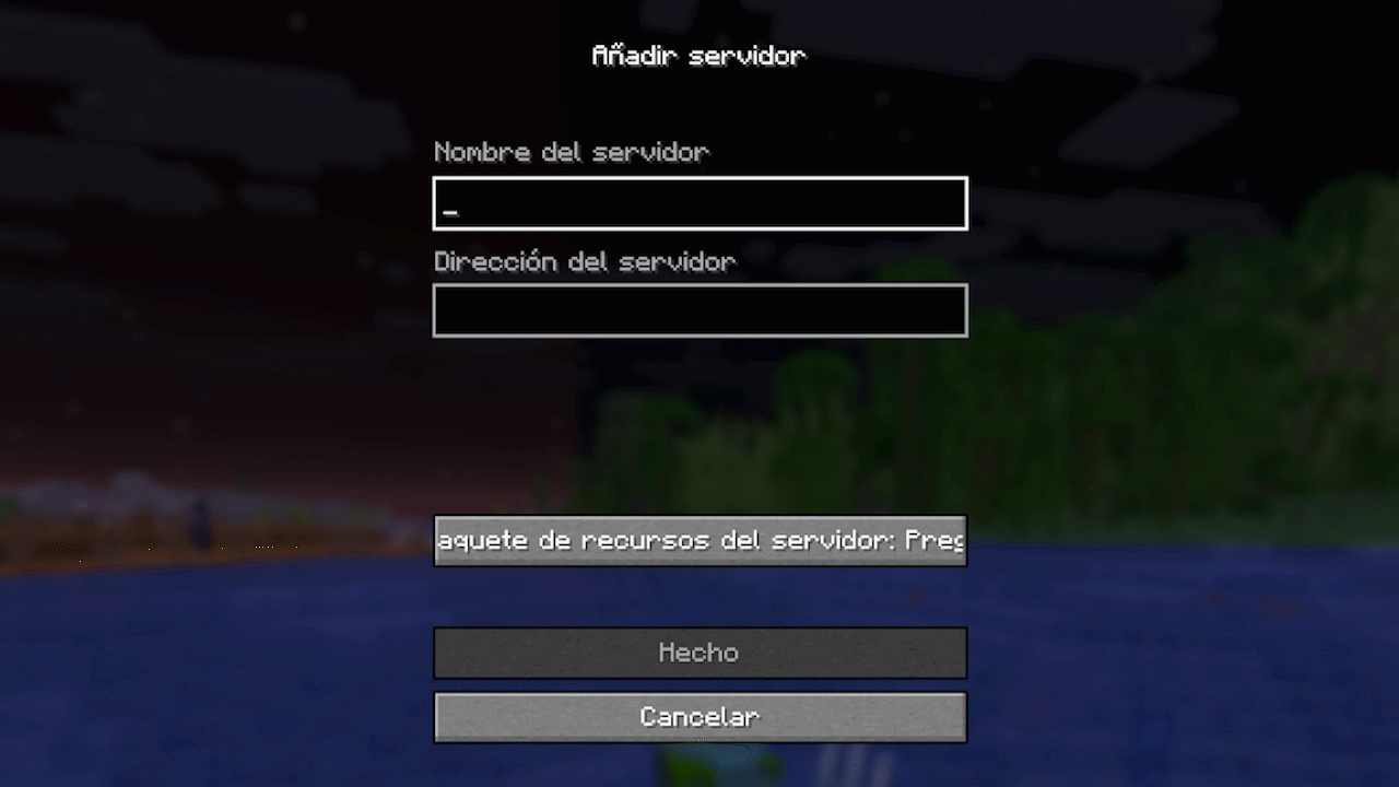 Guía para añadir servidor de Minecraft